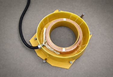 Heating system of an industrial bearing washing machine for improved oil removal