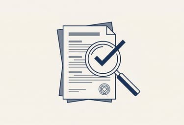 Ilustración de revisión antes de firmar