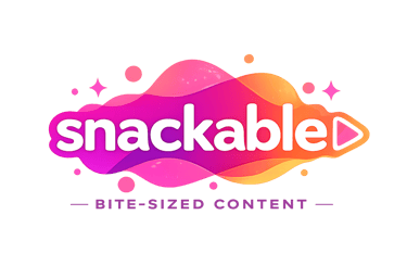 Snackable logo – short-form video and bite-sized content studio for small businesses