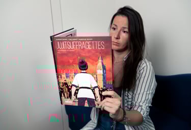 cassy reads a book