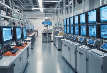 A classroom with five nurses in uniforms seated at desks, facing a blackboard where another nurse is writing. Anatomical charts and a skeleton model are visible, indicating a lesson on human anatomy.