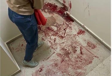 Escalera donde transcurre una escena de la novela Sin Lealtad, La Sangre Solo Es ROJA