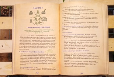Racines du possible - a book opened to show a book with a plant growing out of it