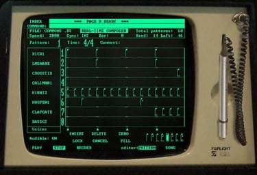 Monitor Fairlight CMI 1 - real time music composer computer monitor