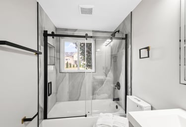 Bathroom remodel with custom tile Northern Virginia The Great House