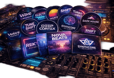 imagen creativa de sellos discográficos de wave agency 