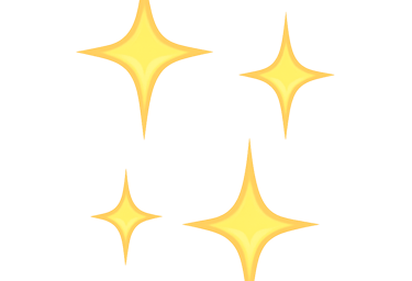 a group of stars in a yellow light