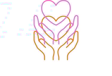 a person holding a heart shaped object in their hands