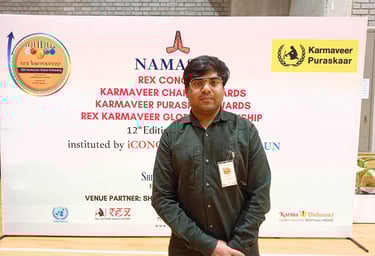 Kaif Abbas Silver Medal Recipient at 12th Edition of Karmaveer Chakra Awards