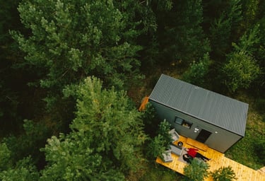 Habitat léger dans une exploitation agro-forestière 