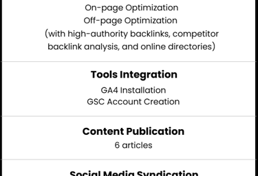 Growth Plan features