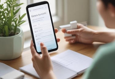 A warm, inviting scene of a person practicing daily self-care in a cozy home environment.