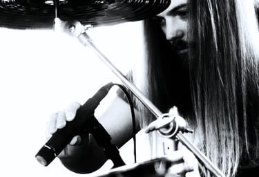 Max of Singular Path, setting up drum mics.