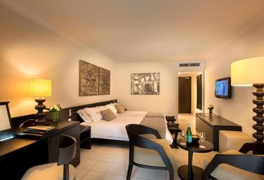 Inside of Golden Tulip Hotel Room in Benin