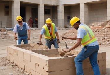 A diverse group of professionals collaborating on a project.