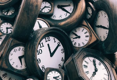 pile of clocks
