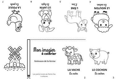 petits livrets imagier animaux de la ferme