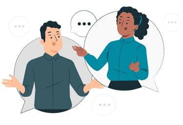 Couple talking. @storyset