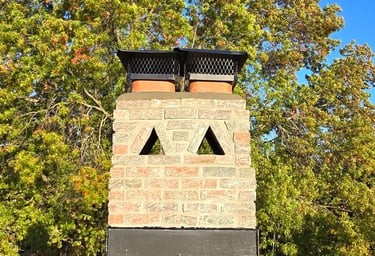 "Restoration of a historic chimney by Profaster in Des Moines, IA."