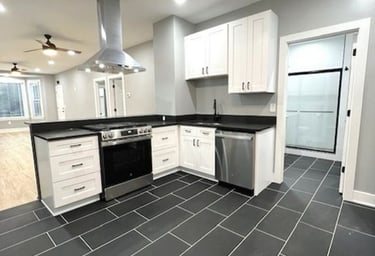Modern kitchen remodel by Page Homes and Yards LLC in Columbus, OH.