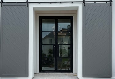 Flat Panel Diagonal rolling doors 