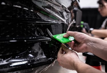 Car with high-quality 3M Paint Protection Film (PPF) installed at Nawader El Forsan in Riyadh.