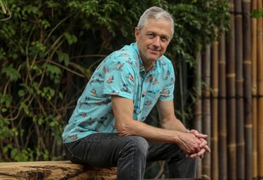 Drayton in his back-yard in Willagee