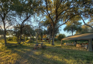 Mobile safari campsite Botswana