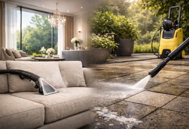 Nettoyage : Textile, tissus, terrasses, intérieurs, extérieurs !