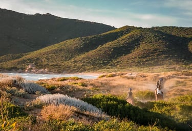 Horseback riding along the beach of Porto Ferro, Sardinia