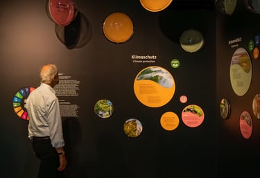 Raum über den Klimawandel und ein Aufruf zum Handeln