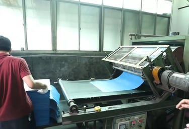 Mixture sheet extrusion process for foam-based fitness accessories manufacturing