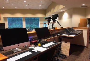 Cameras and other technology installed in a church