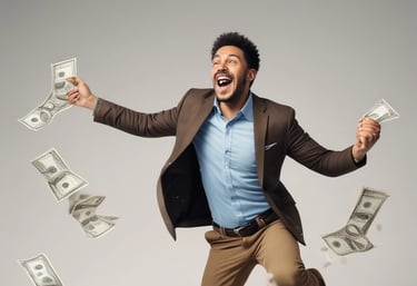 A smiling person using a laptop at home, reviewing their personal loan options.