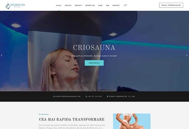A website designed for criosauna iasi