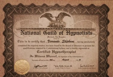 diplome certification d'hypnose NGH de stephane verrando