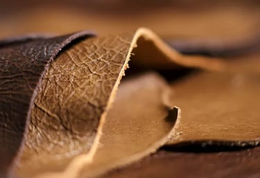 a close up of a leather bag with a leather strap