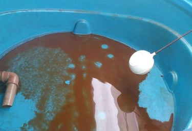 caixa d'agua suja