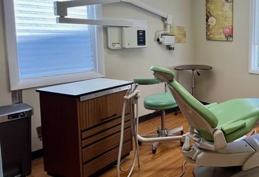bright and calming dentist chair