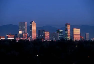 a city skyline with a view of the city skyline