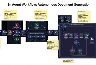 a flow diagram of n8n workflow