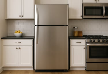 fridge repair in a kitchen
