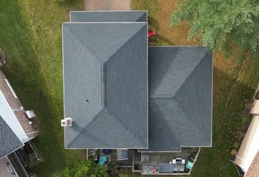 Roof Installed By Catch All Contracting - Roofing, NS Canada - Drone Image