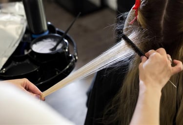 Ladies - Bleach & Toner After lifting, we apply a custom toner to achieve the perfect shade—whether
