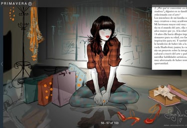 Editorial Magazine Feature about Artist And Fashion Illustrator Sonya Parra