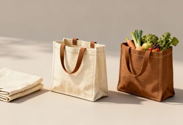 Sacs de courses réutilisables remplis de fruits et légumes frais, service d'aide aux course