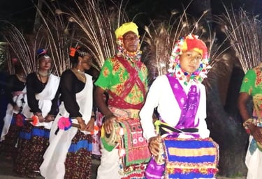 danses in  traditional clothes 