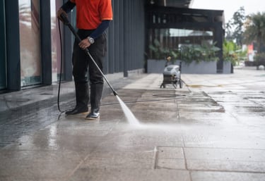 Expert floor polishing for spotless commercial cleaning by TOT Cleaning & Landscape Service sdn bhd.