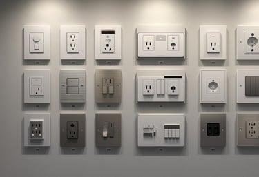 Modern power sockets, USB outlets, and smart switches installed in Dubai home