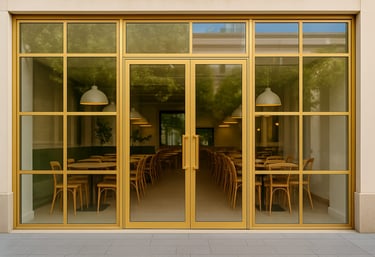 Restaurant entry door